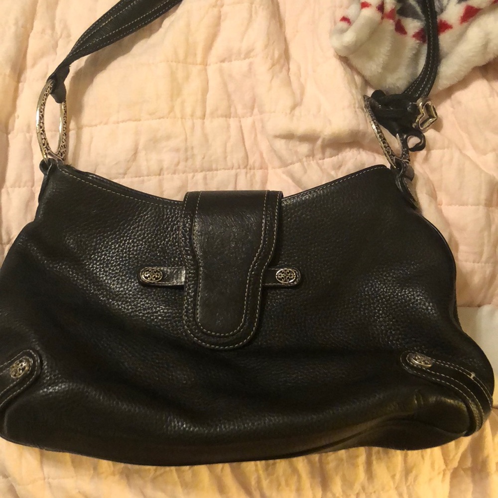 Brighton black leather bag